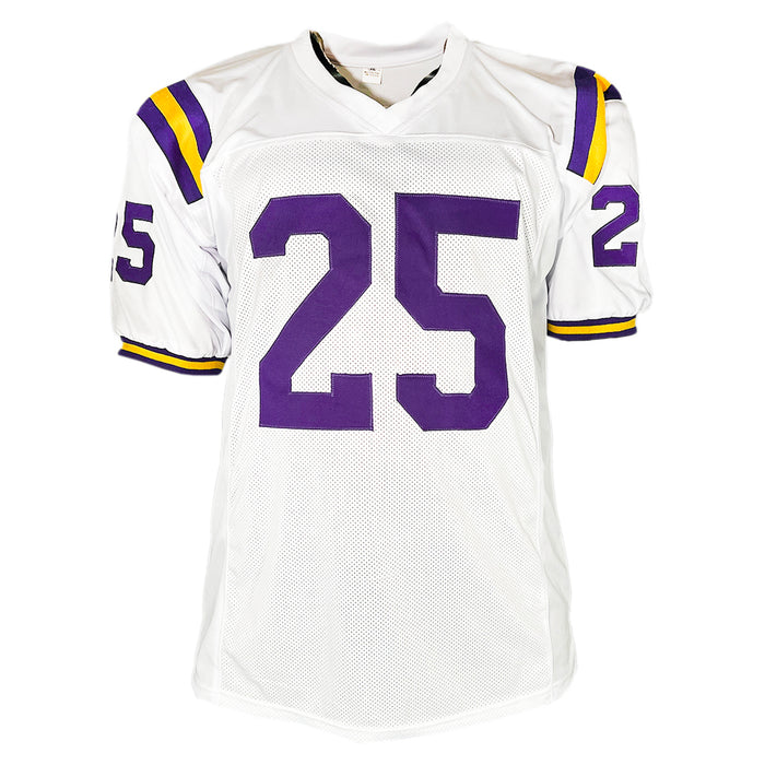Y.A. Tittle Signed 1947 Cotton Bowl MVP Geaux Tigers Inscription LSU College White Football Jersey (JSA)