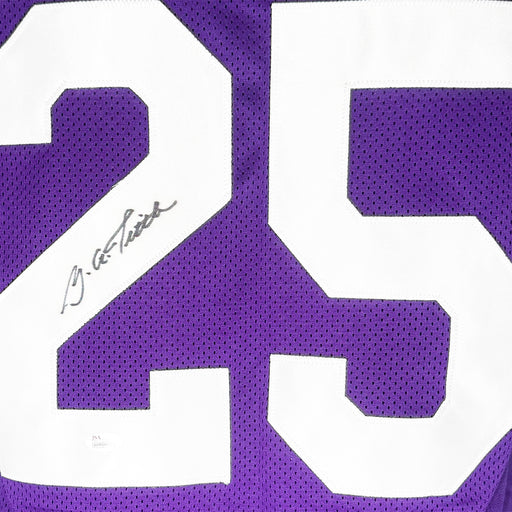 Y.A. Tittle Signed LSU College Purple Football Jersey (JSA)