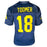 Amani Toomer Signed Michigan College Navy Football Jersey (JSA)