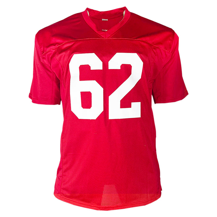 Charley Trippi Signed HOF 68 Inscription Chicago Red Football Jersey (JSA)
