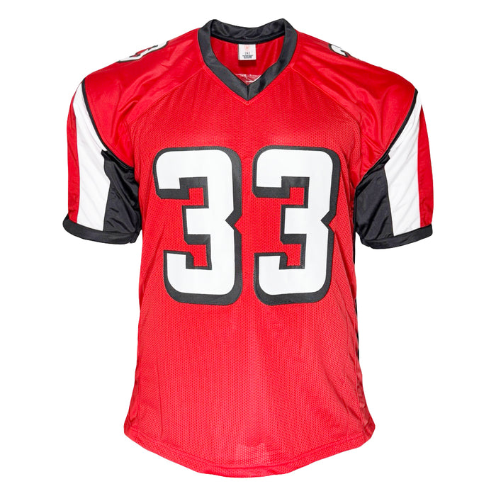 Michael Turner Signed Atlanta Red Football Jersey (Beckett)