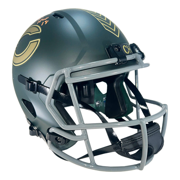 Brian Urlacher Signed Chicago Bears Salute to Service 2025 Full-Size Replica Football Helmet (Beckett)