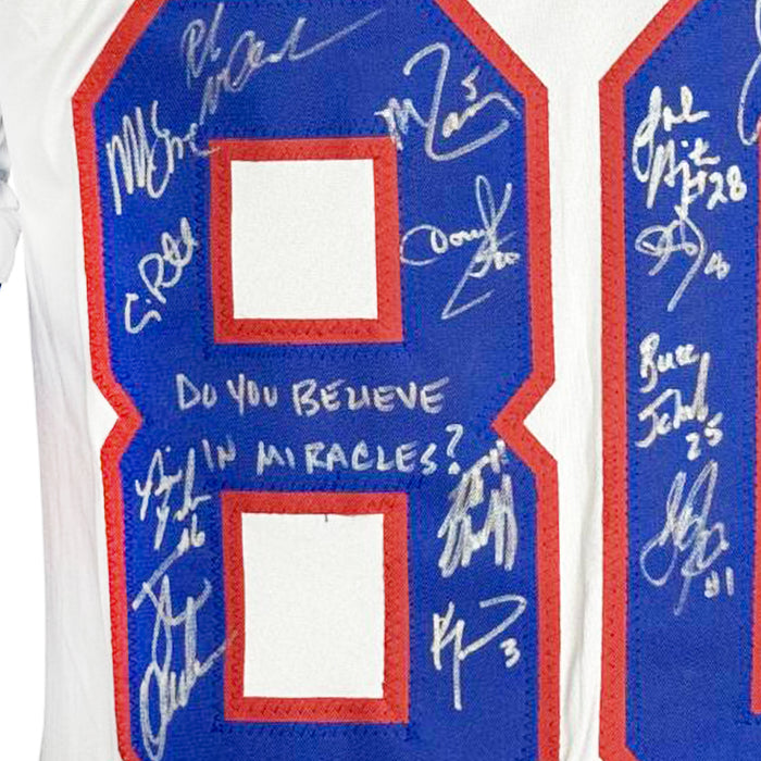 Miracle On Ice 18-Autograph 1980's Gold Medalists Team USA Jersey White (JSA)