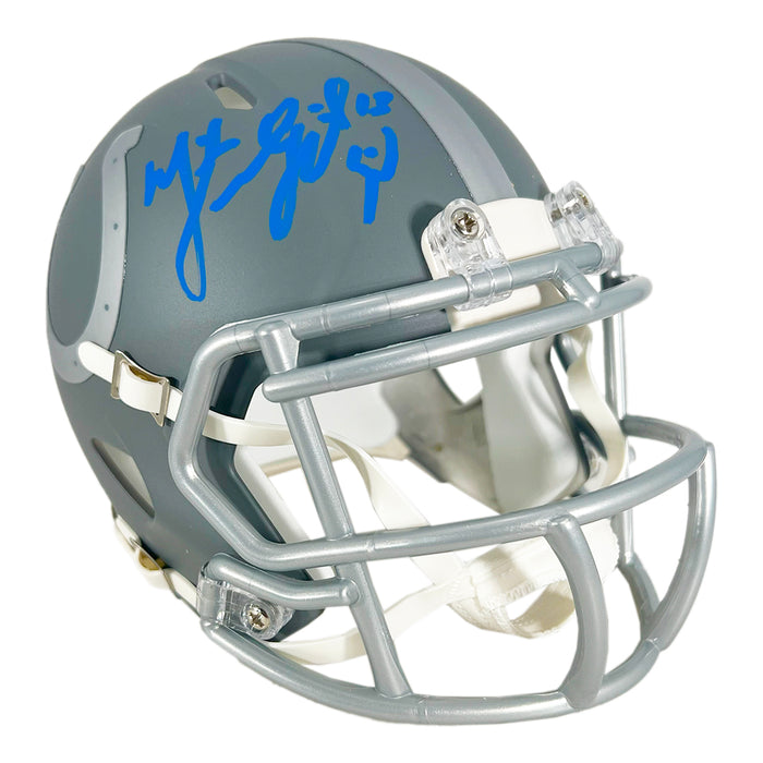 Mike Vanderjagt Signed Indianapolis Colts Slate Alternate Speed Mini Football Helmet (JSA)