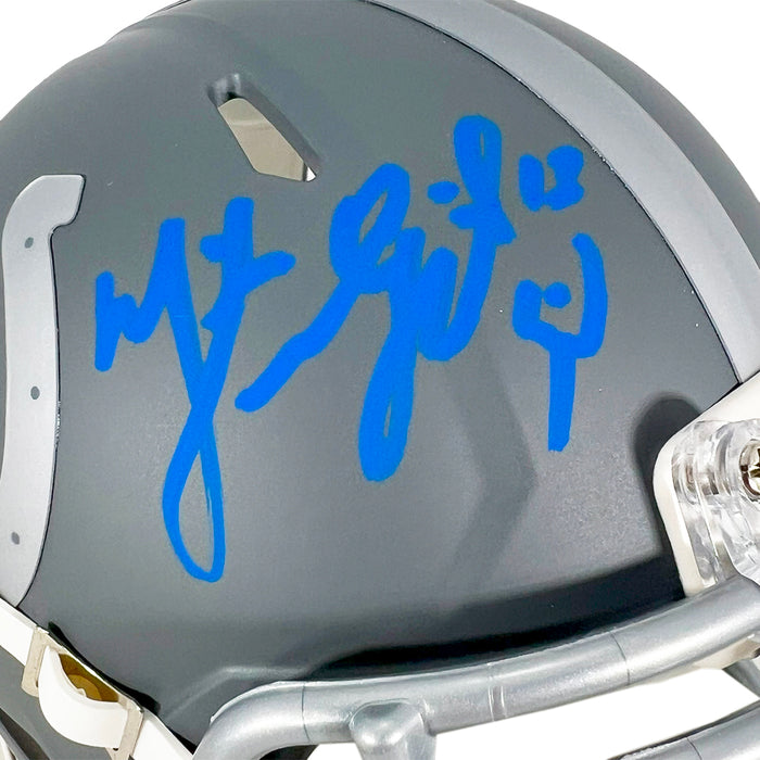 Mike Vanderjagt Signed Indianapolis Colts Slate Alternate Speed Mini Football Helmet (JSA)