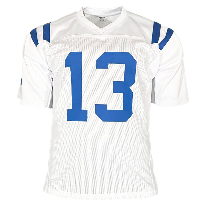 Mike Vanderjagt Signed Indianapolis White Football Jersey (JSA)