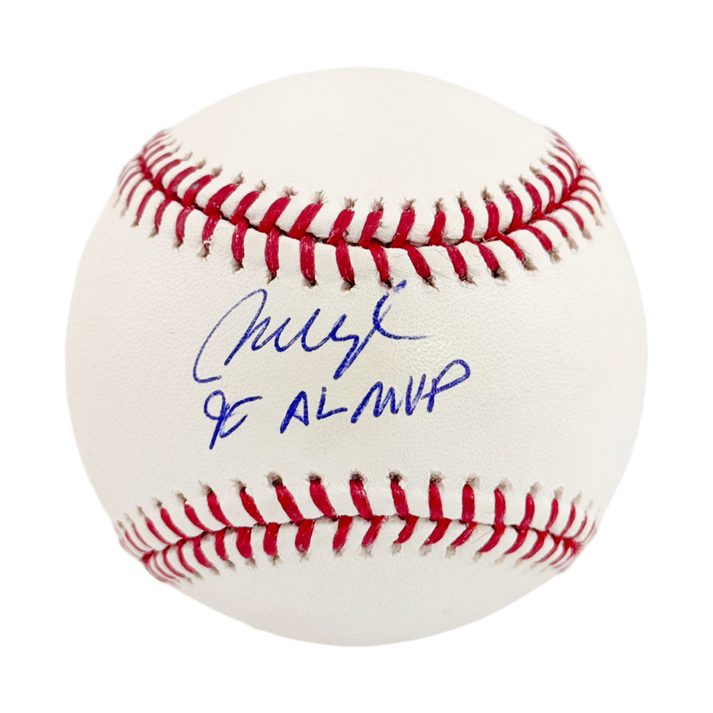 Mo Vaughn Signed 95 AL MVP Inscription Rawlings Official Major League Baseball (JSA)
