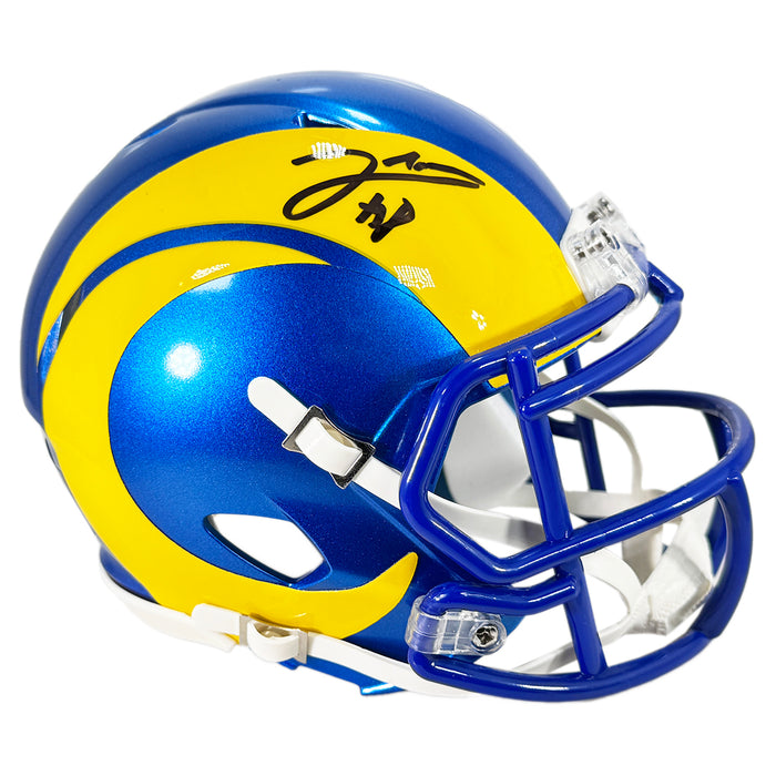Jared Verse Signed Los Angeles Rams Speed Mini Football Helmet (Beckett)