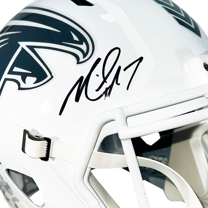 Michael Vick Signed Atlanta Falcons Salute to Service 2024 Full-Size Replica Football Helmet (Beckett)
