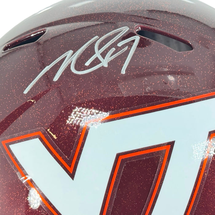 Michael Vick Signed Virginia Tech Hokies Speed Full-Size Replica Football Helmet (Beckett)