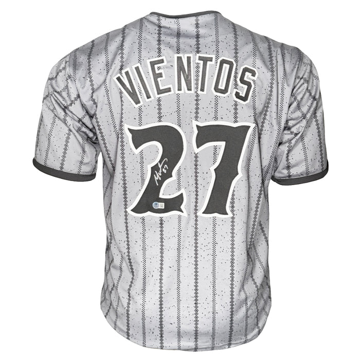 Mark Vientos Signed New York Grey Baseball Jersey (Beckett)