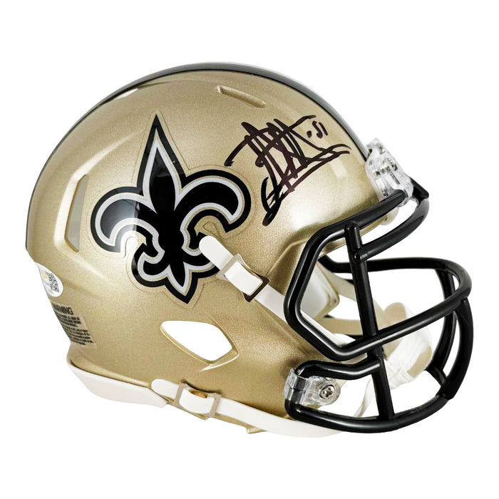 Jonathan Vilma Signed New Orleans Saints Speed Mini Football Helmet (JSA)