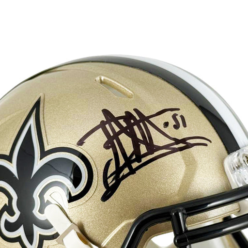 Jonathan Vilma Signed New Orleans Saints Speed Mini Football Helmet (JSA)