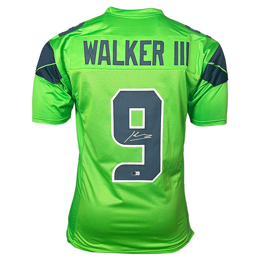 Kenneth Walker III Signed Seattle Green Football Jersey (Beckett)
