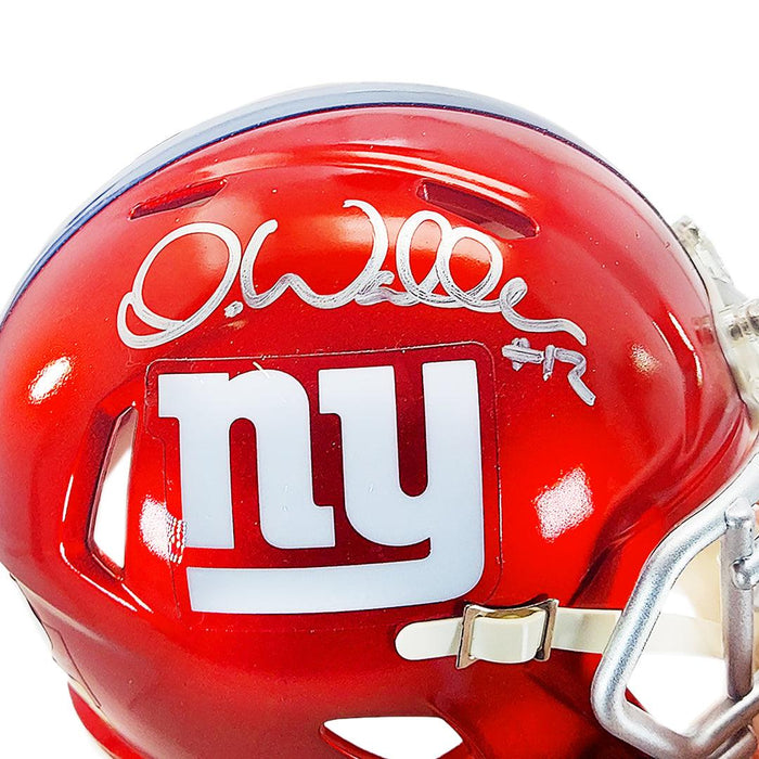 Darren Waller Signed New York Giants Flash Speed Mini Football Helmet (JSA) - RSA