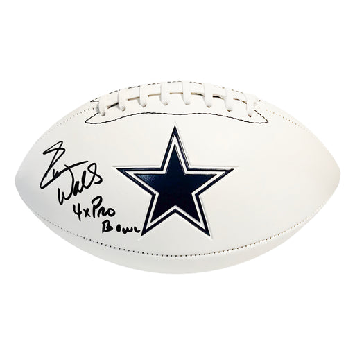 Everson Walls Signed 4x Pro Bowl Inscription Dallas Cowboys Official NFL Team Logo Football (Beckett)