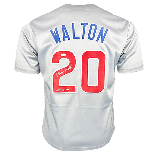 Jerome Walton Signed 1989 NL ROY Inscription Chicago Grey Baseball Jersey (JSA) - RSA