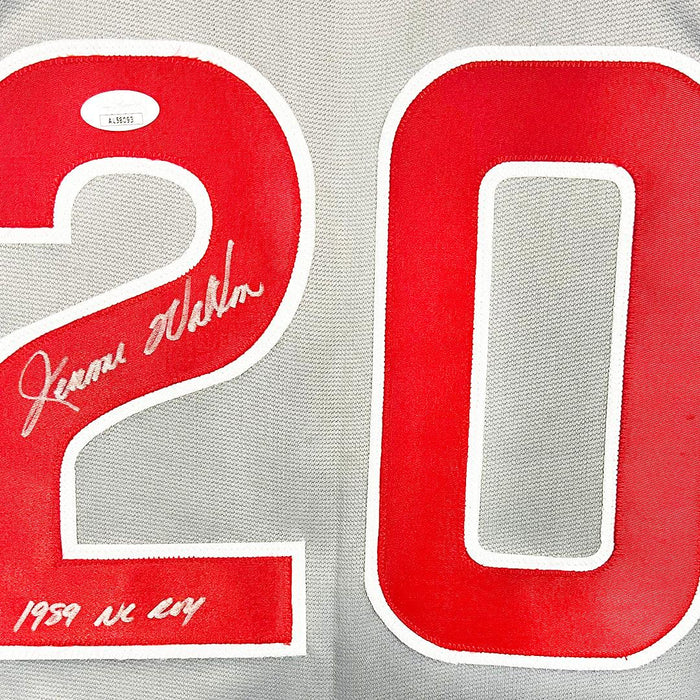 Jerome Walton Signed 1989 NL ROY Inscription Chicago Grey Baseball Jersey (JSA) - RSA