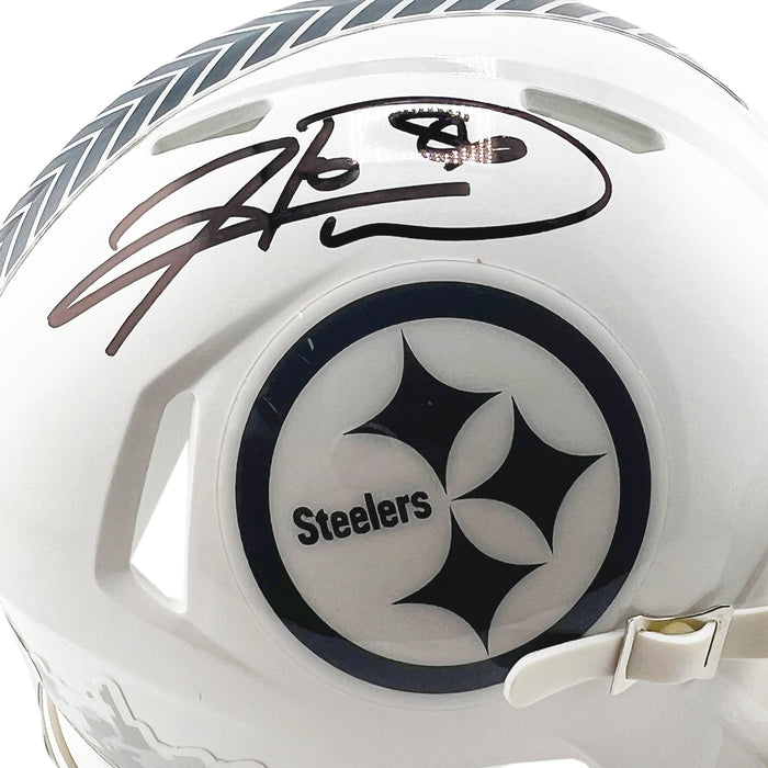 Hines Ward Signed Pittsburgh Steelers Salute to Service 2024 Mini Football Helmet (JSA)