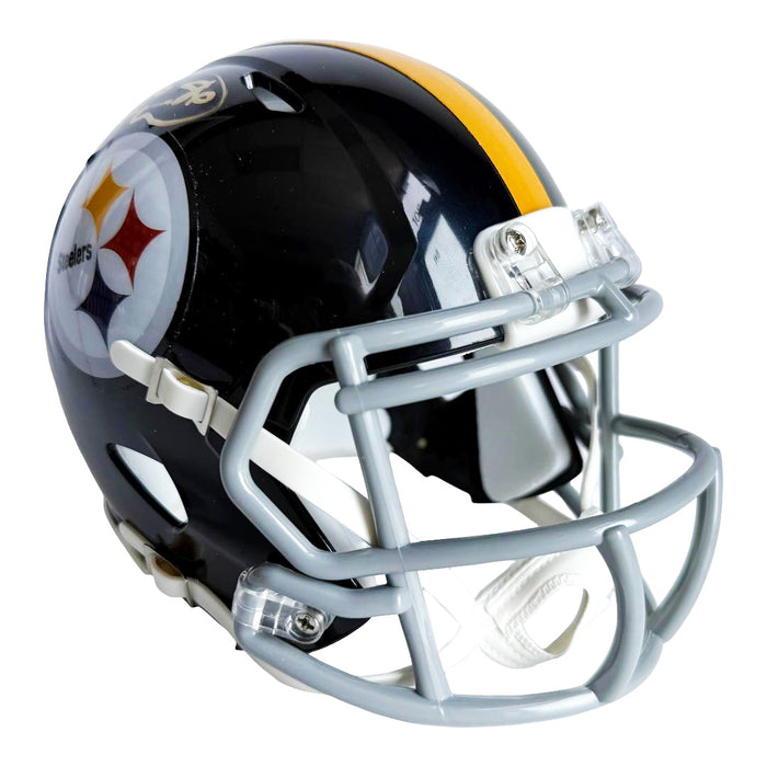 Hines Ward Signed Pittsburgh Steelers Throwback 63-76 Speed Mini Football Helmet (JSA)