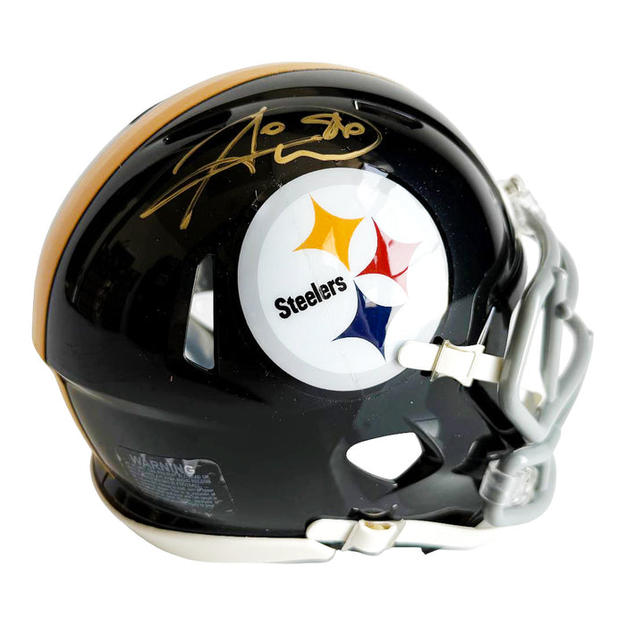 Hines Ward Signed Pittsburgh Steelers Throwback 63-76 Speed Mini Football Helmet (JSA)