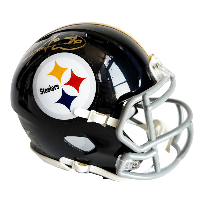 Hines Ward Signed Pittsburgh Steelers Throwback 63-76 Speed Mini Football Helmet (JSA)