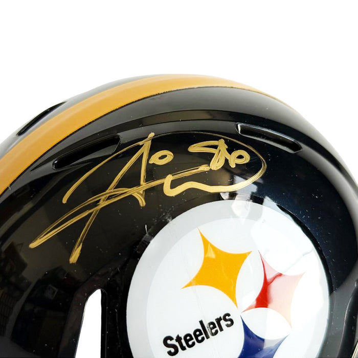 Hines Ward Signed Pittsburgh Steelers Throwback 63-76 Speed Mini Football Helmet (JSA)