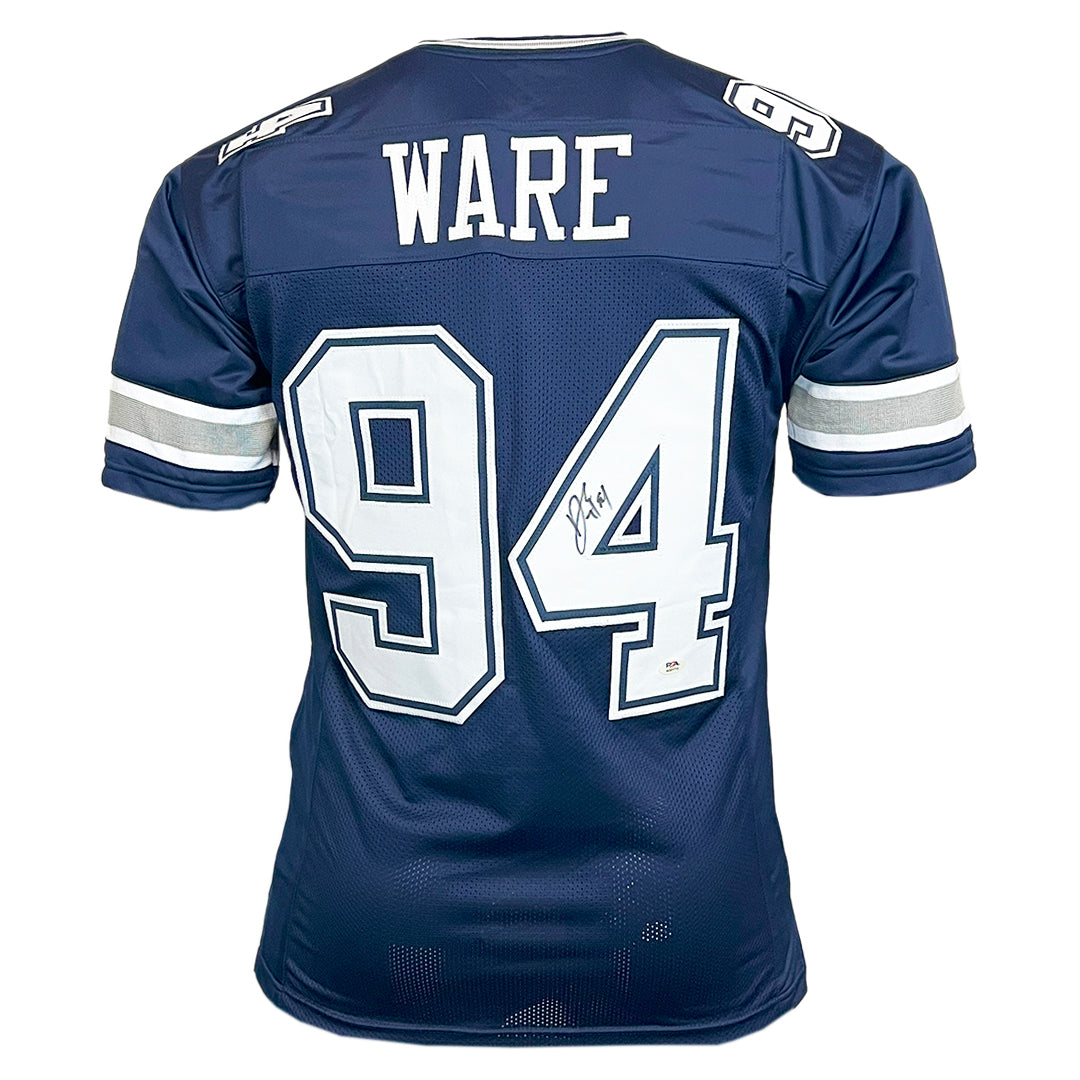 DeMarcus Ware Signed Dallas Blue Football Jersey (PSA) â RSA