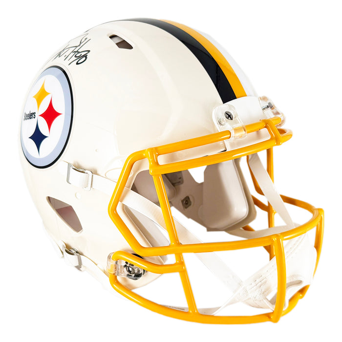 TJ Watt Signed Pittsburgh Steelers Authentic Retro Speed Full-Size Football Helmet (Beckett)
