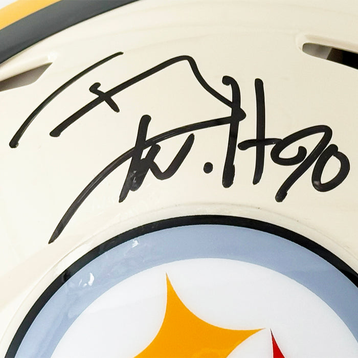 TJ Watt Signed Pittsburgh Steelers Authentic Retro Speed Full-Size Football Helmet (Beckett)
