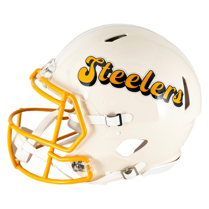 TJ Watt Signed Pittsburgh Steelers Authentic Retro Speed Full-Size Football Helmet (Beckett)