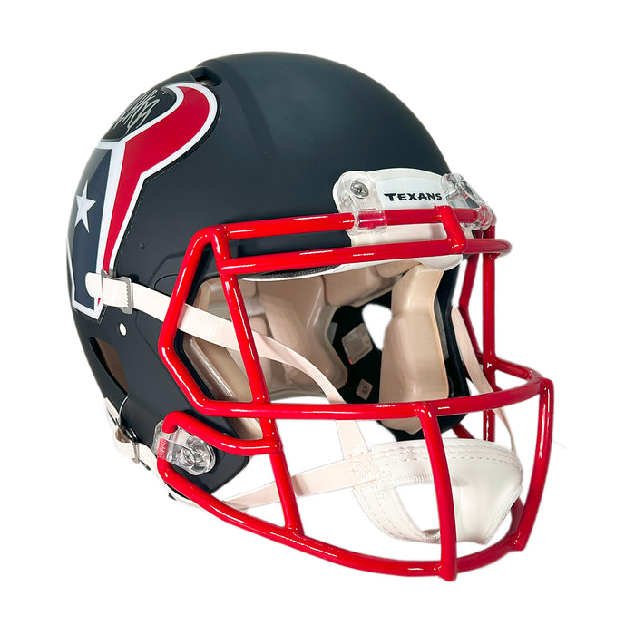 JJ Watt Signed Houston Texans Authentic Flat Black Speed Full-Size Football Helmet (JSA)