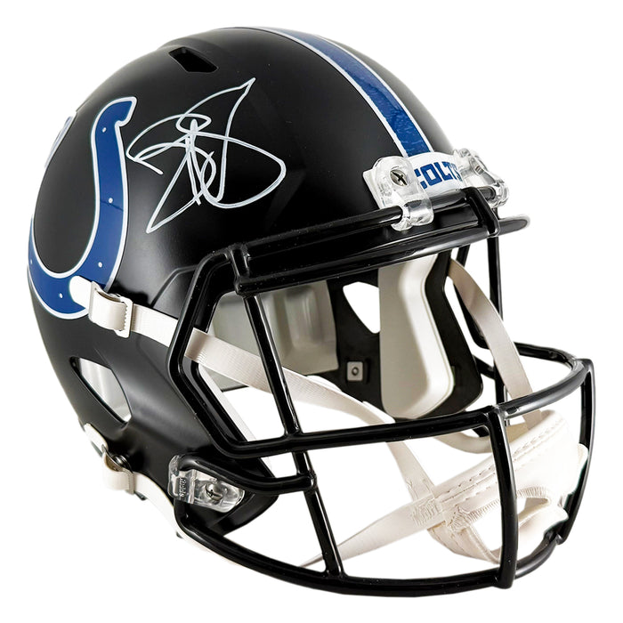 Reggie Wayne Signed Indianapolis Colts Alt 2023 Speed Full-Size Replica Football Helmet (Beckett)