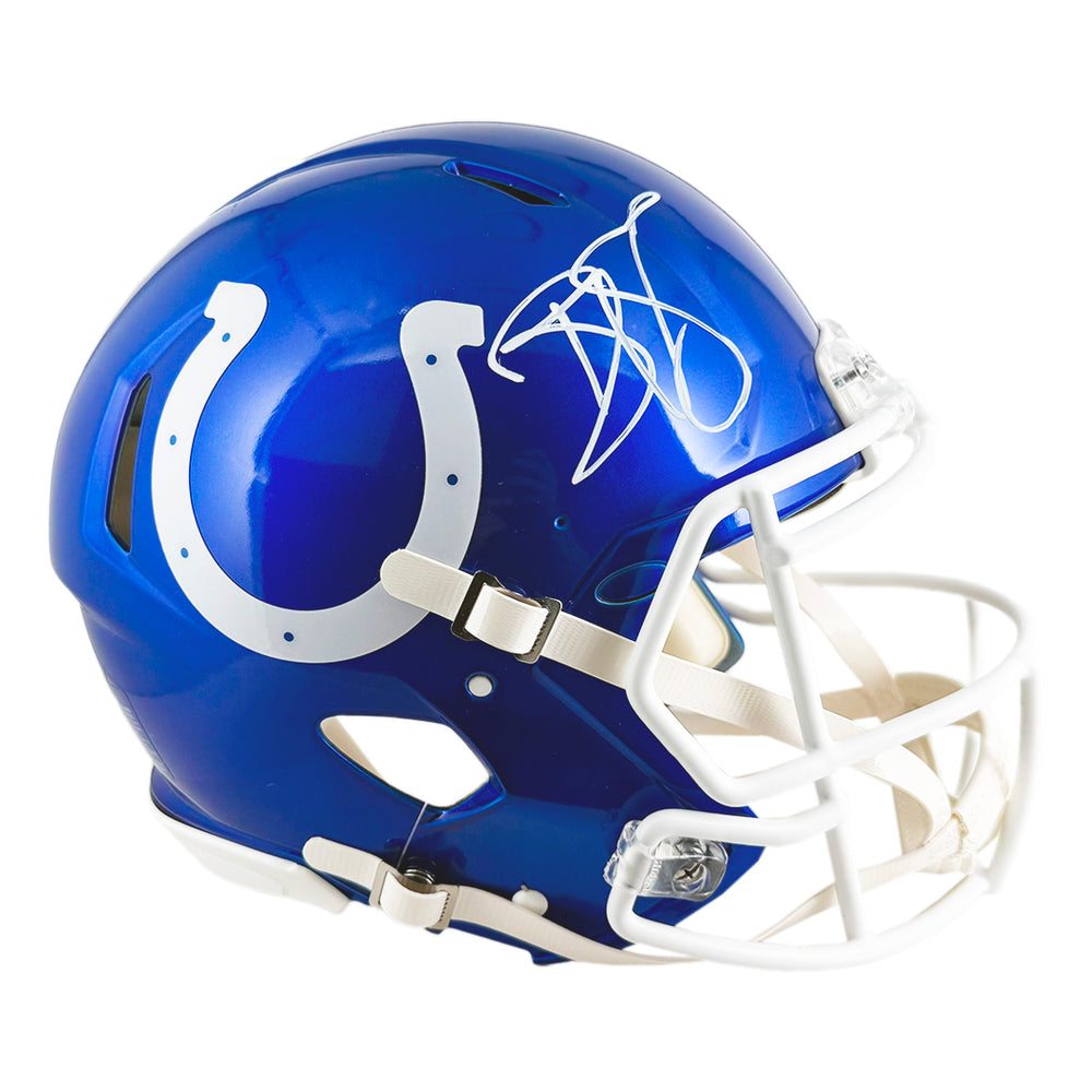 Reggie Wayne Signed Indianapolis Colts Authentic Flash Full-Size Football Helmet (Beckett)