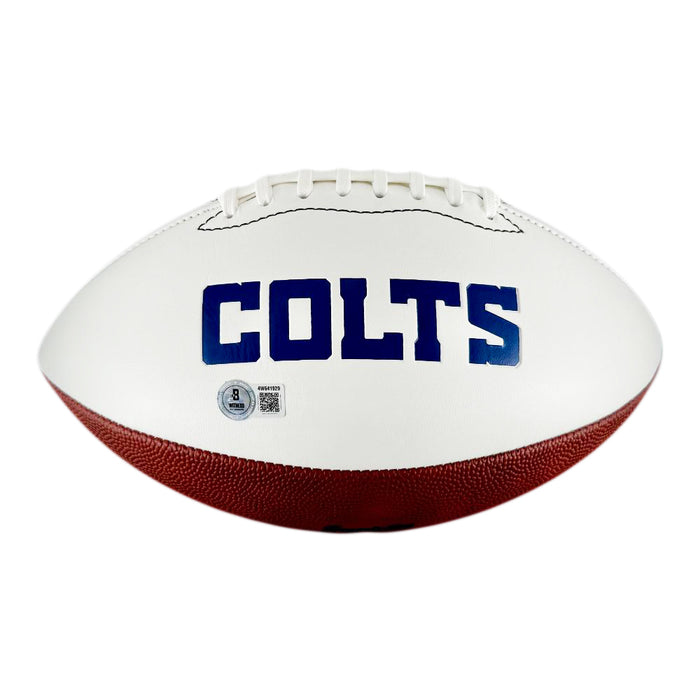 Reggie Wayne Signed Logo Panel Indianapolis Colts Official NFL Team Logo Football (Beckett)