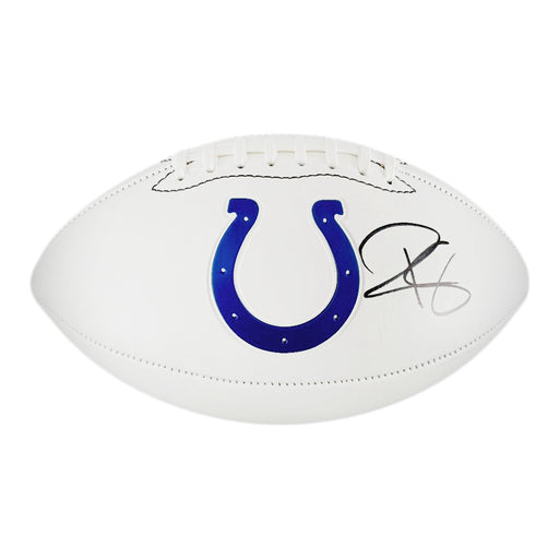Reggie Wayne Signed Logo Panel Indianapolis Colts Official NFL Team Logo Football (Beckett)