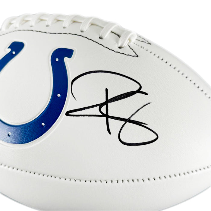 Reggie Wayne Signed Logo Panel Indianapolis Colts Official NFL Team Logo Football (Beckett)