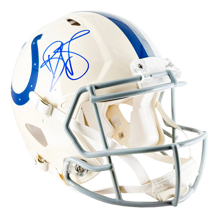 Reggie Wayne Signed Indianapolis Colts Authentic Retro Speed Full-Size Football Helmet (Beckett)