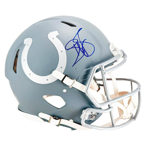 Reggie Wayne Signed Indianapolis Colts Authentic Slate Alternate Full-Size Football Helmet (Beckett)
