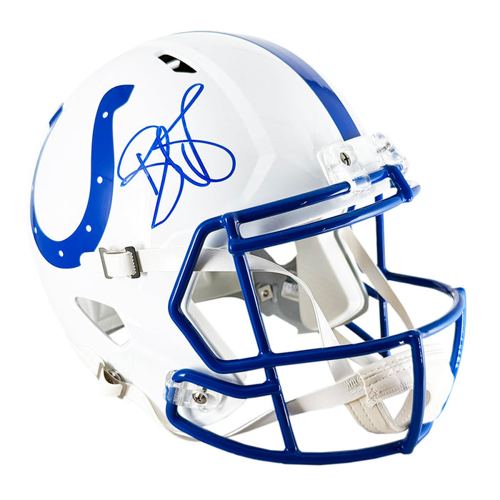 Reggie Wayne Signed Indianapolis Colts Throwback 95-03 Speed Full-Size Replica Football Helmet (Beckett)