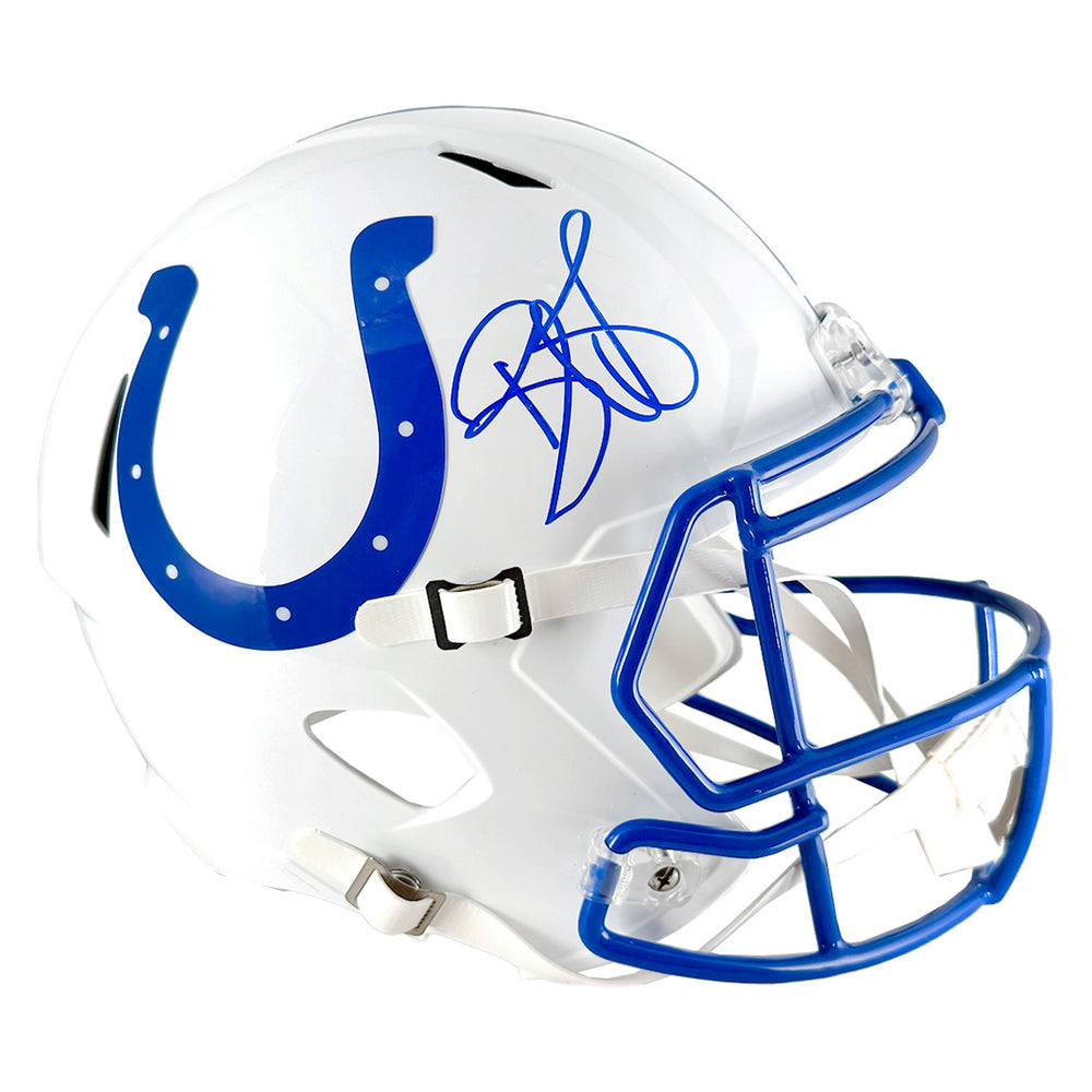 Reggie Wayne Signed Indianapolis Colts Throwback 95-03 Speed Full-Size Replica Football Helmet (Beckett)