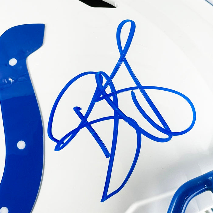 Reggie Wayne Signed Indianapolis Colts Throwback 95-03 Speed Full-Size Replica Football Helmet (Beckett)