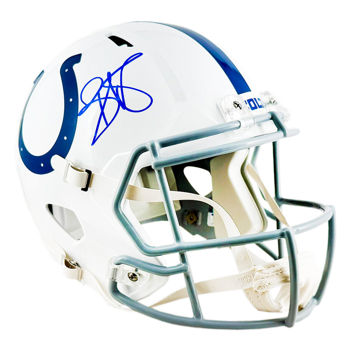 Reggie Wayne Signed Indianapolis Colts Speed Full-Size Replica Football Helmet (Beckett)