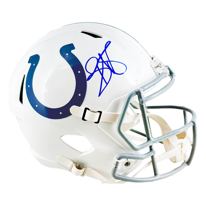 Reggie Wayne Signed Indianapolis Colts Speed Full-Size Replica Football Helmet (Beckett)