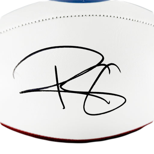 Reggie Wayne Signed White Panel Indianapolis Colts Official NFL Team Logo Football (Beckett)