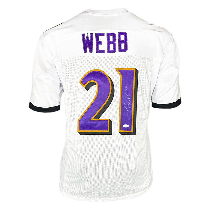 Ladarius Webb Signed Baltimore White Football Jersey (JSA)
