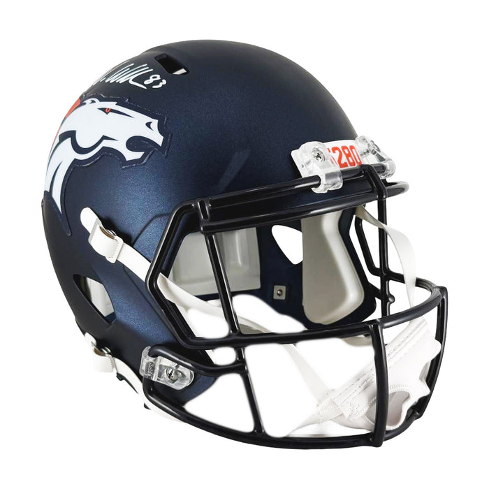 Wes Welker Signed Denver Broncos 2024 Speed Full-Size Replica Football Helmet (JSA)