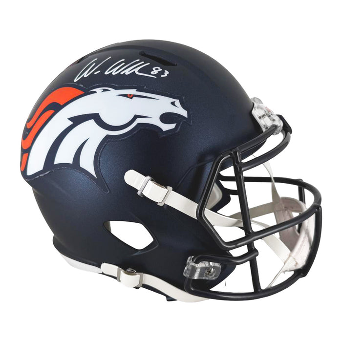 Wes Welker Signed Denver Broncos 2024 Speed Full-Size Replica Football Helmet (JSA)
