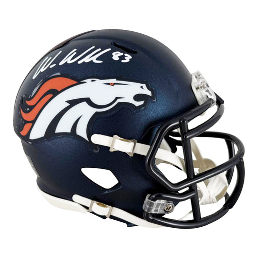 Wes Welker Signed Denver Broncos 2024 Speed Mini Football Helmet (JSA)