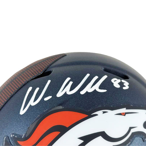 Wes Welker Signed Denver Broncos 2024 Speed Mini Football Helmet (JSA)